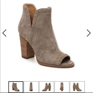 Lucky Brand Libeth Suede Peep Toe Bootie